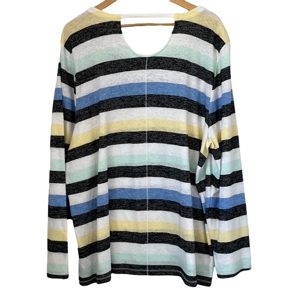 NWT T by Talbots Women’s Striped Lightweight Top Size 3X - Picture 2 of 11
